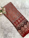 Ajrakh Handblock Printed Mashru Silk Fabric 4215