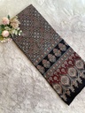 Ajrakh Handblock Printed Mashru Silk Fabric 4215