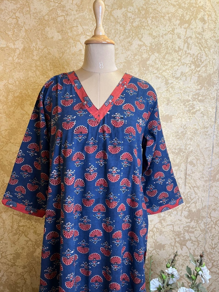 Ajrakh Cotton Kurtis 5055