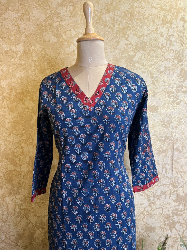 Ajrakh Cotton Kurtis 5055