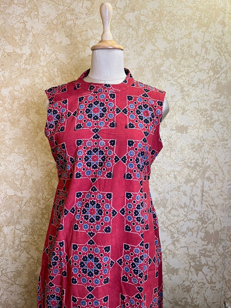 Ajrakh Cotton Kurti Sets 5055