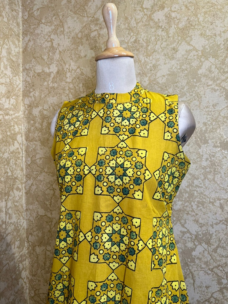 Ajrakh Cotton Kurti Set 5055