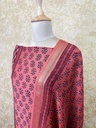 Ajrakh Maheshwari Silk Cotton Top And Dupatta 4558