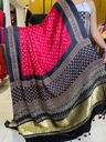 Ajrakh Bandhani Silk Top and Dupatta Set 5012