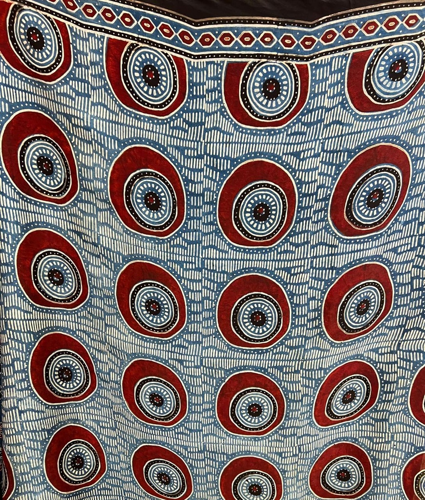 Premium Ajrakh Modal Silk Saree 5033