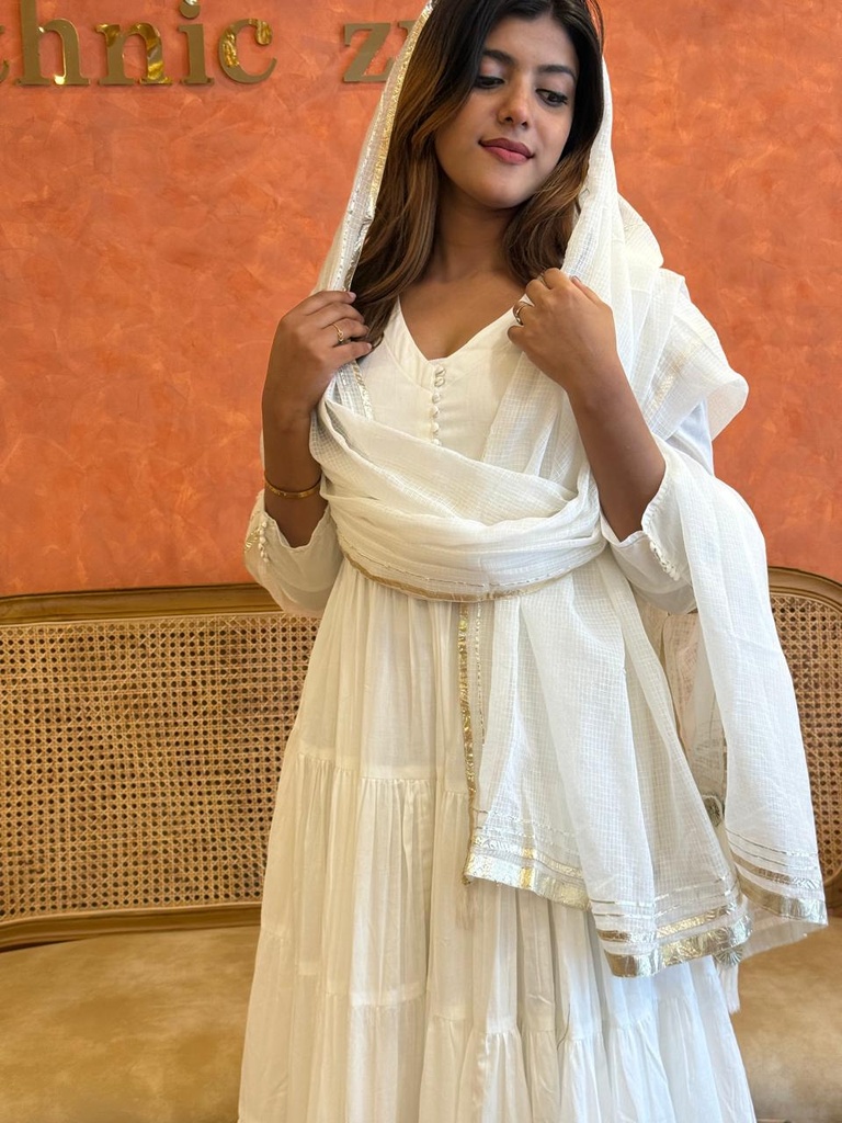  Premium Mul Cotton Anarkali Set 5052