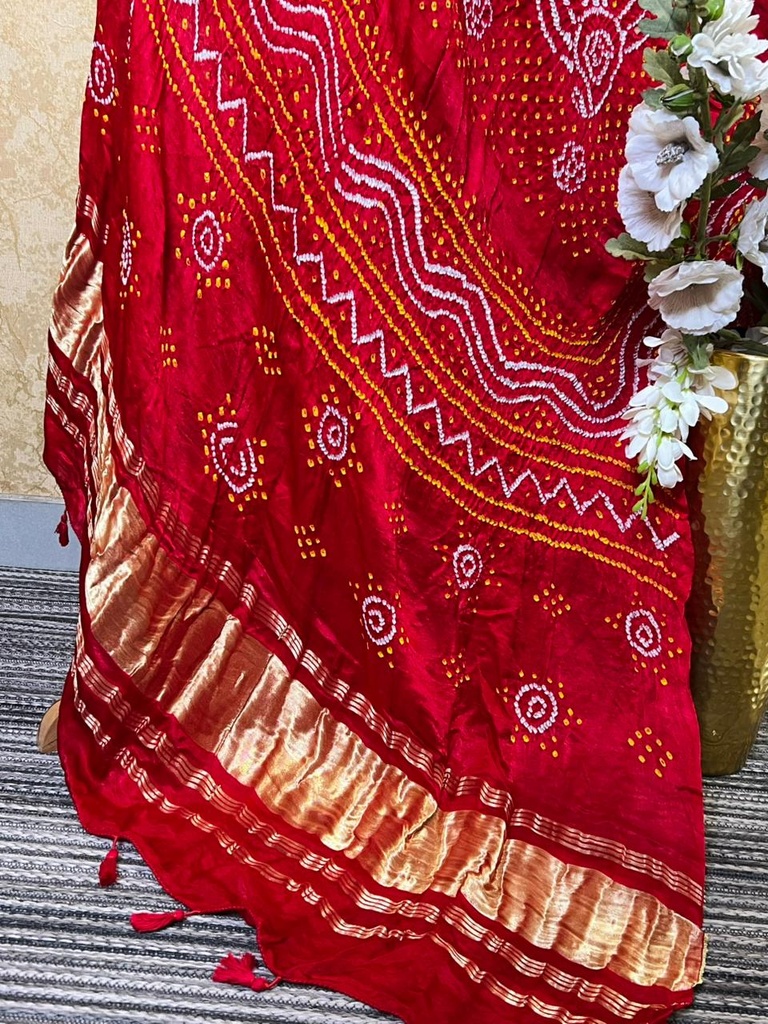 Bandhani Gajji  Silk Dupatta  5038