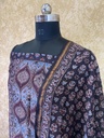 Ajrakh Chanderi Silk Cotton Top And Dupatta 4246