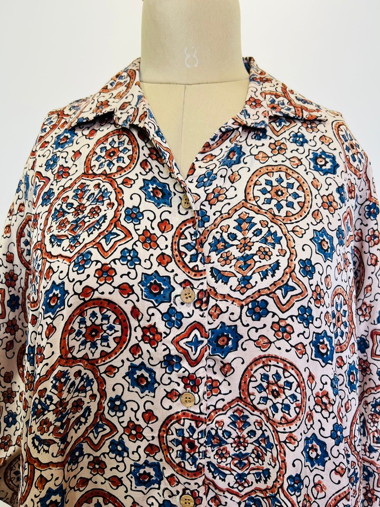 Ajrakh Shirt Kaftans 5015