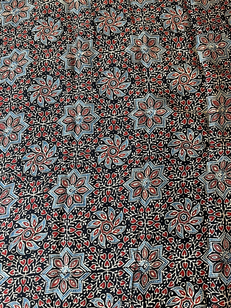 Premium Ajrakh Bandhani Saree 4244