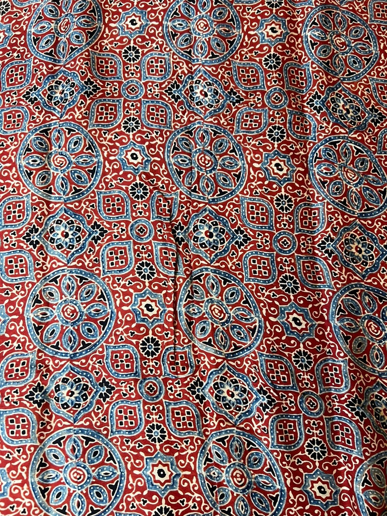 Premium Ajrakh Bandhani Saree 4244