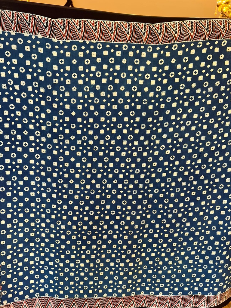 Premium Ajrakh Modal Silk Saree 5033