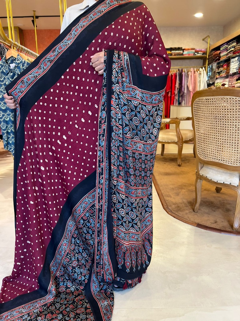 Premium Bandhani Modal Silk Saree 4244