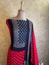 Ajrakh Bandhani Modal Silk Top and Dupatta Sets 5012 