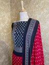 Ajrakh Bandhani Modal Silk Top and Dupatta Sets 5012 
