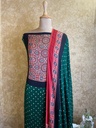 Ajrakh Bandhani Modal Silk Top and Dupatta Sets 5012 