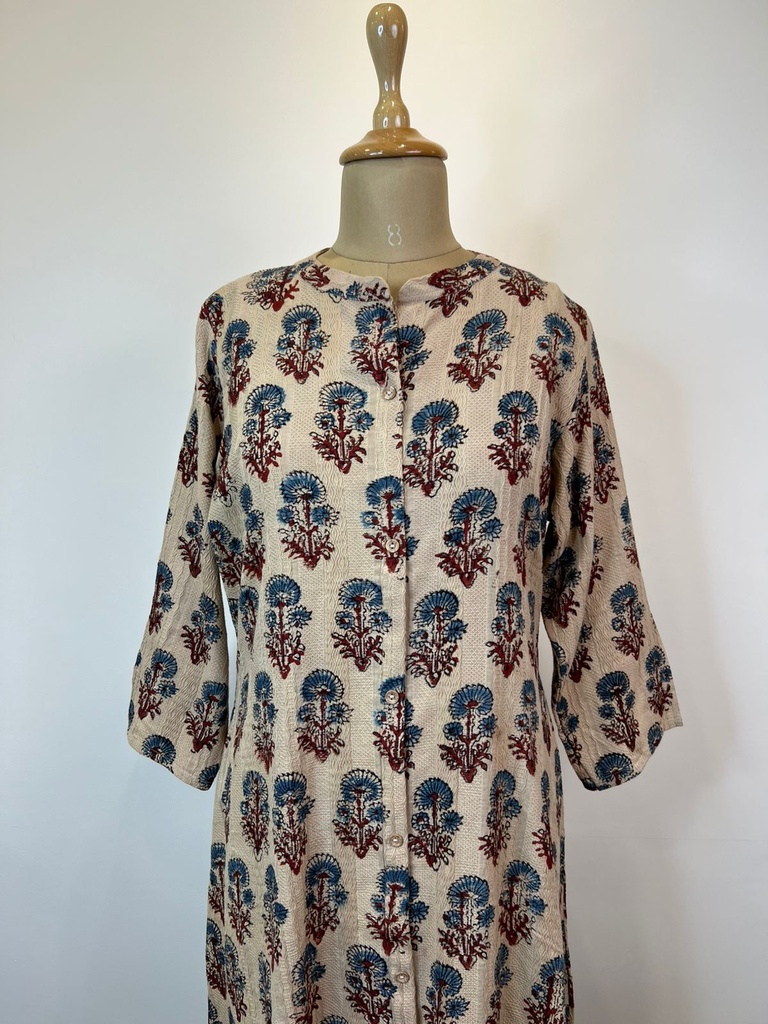Ajrakh Handloom Cotton Kurti 5055
