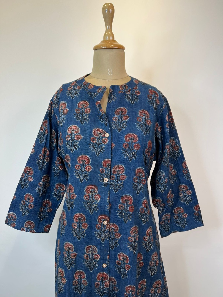 Ajrakh Handloom Cotton Kurti 5055