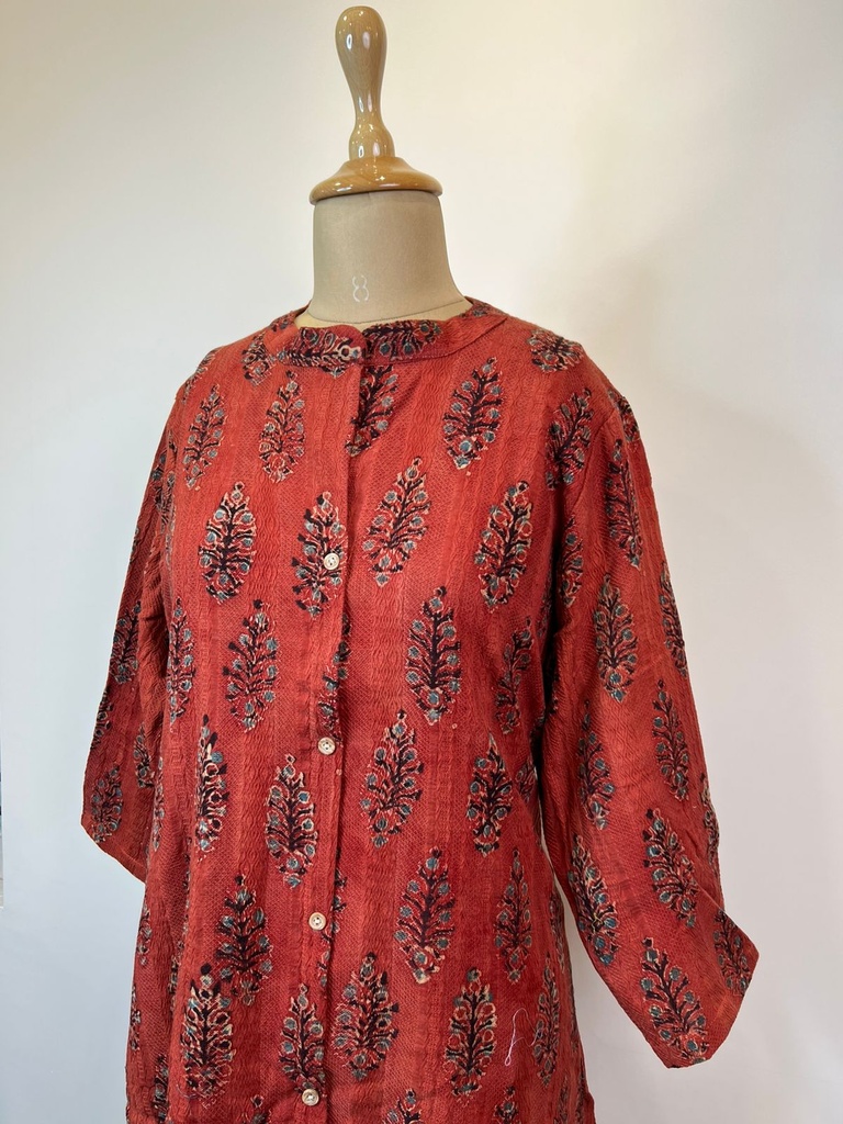 Ajrakh Handloom Cotton Kurti 5055