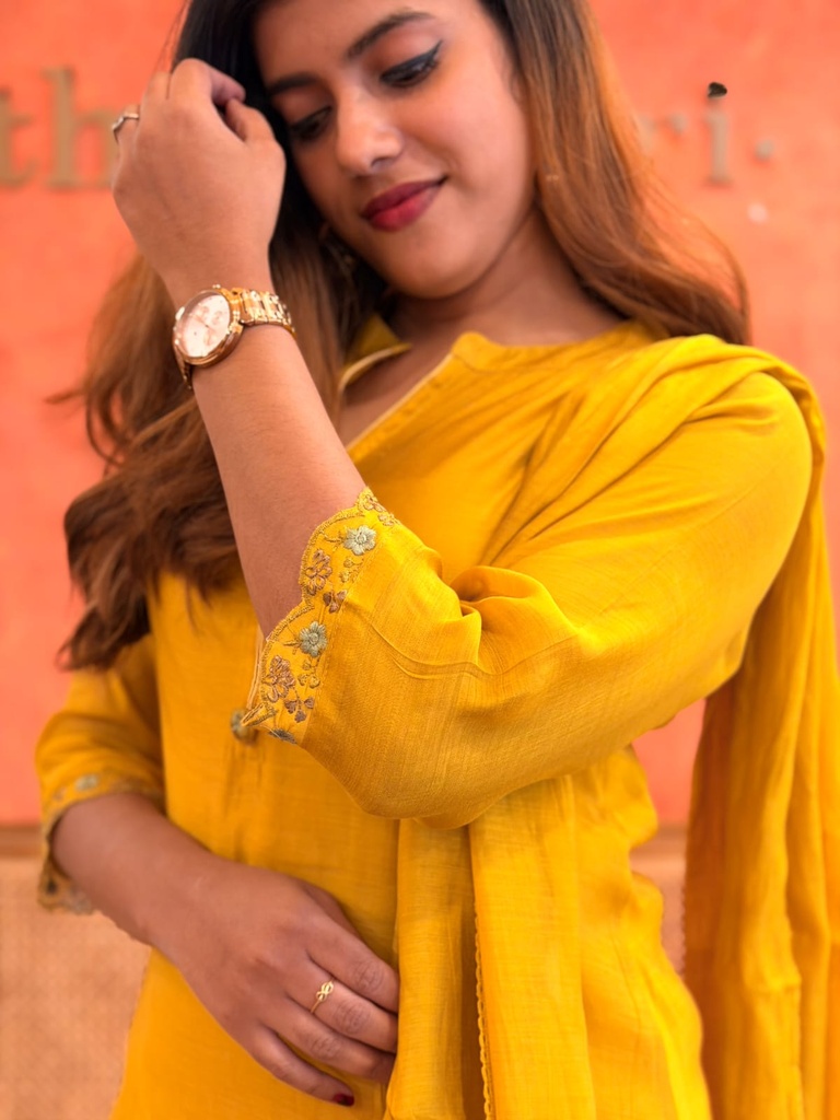 Mul Chanderi Kurti Sets 4609 