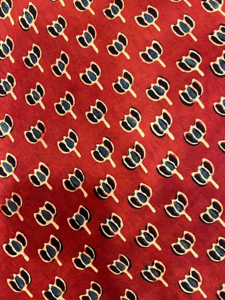 Ajrakh Modal Silk Fabric 5013