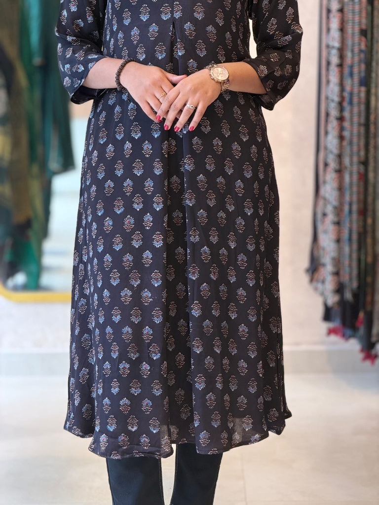 Ajrakh Modal Aline Kurti 5053