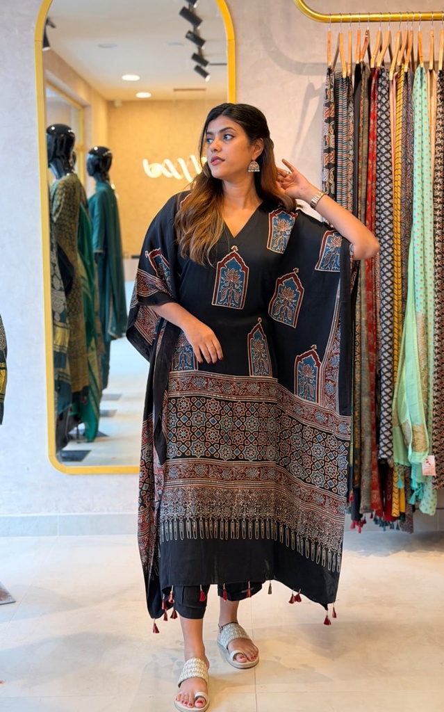 Ajrakh Silk Kaftans 4801