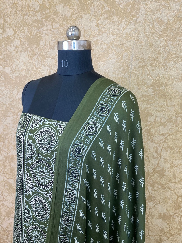 Ajrakh Modal Silk Suit Set 4245