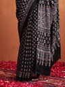 Ajrakh Mirror Saree 5036