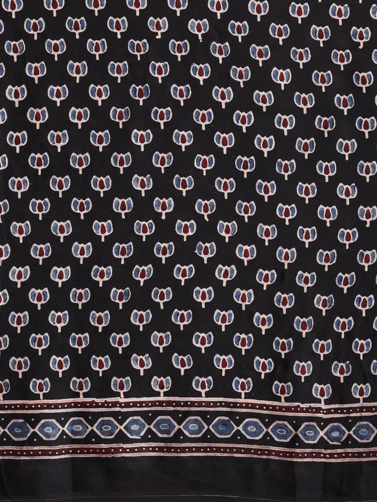 Ajrakh Mirror Saree 5036