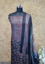 Ajrakh Modal Silk Top and Dupatta Set 5048