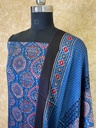 Ajrakh Modal Silk Top and Dupatta Set 5048