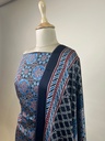 Ajrakh Modal Silk Top and Dupatta Set 5048