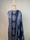 Ajrakh Modal Silk Top and Dupatta Set 5048