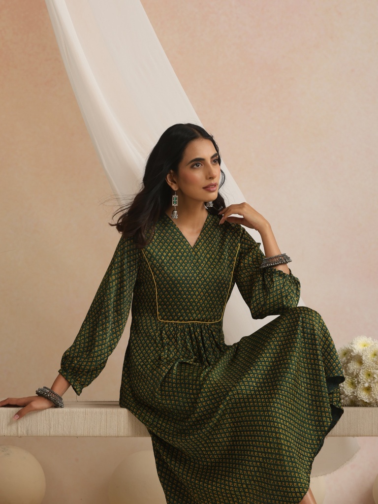 Premium Modal Silk Dress 5053