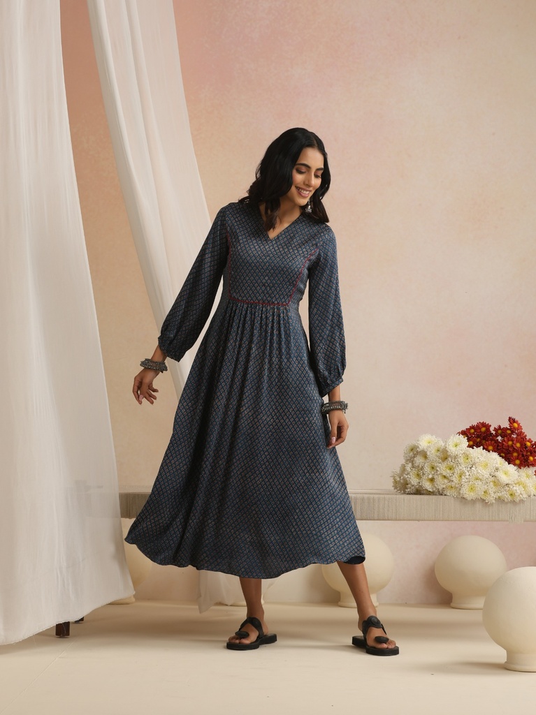 Premium Modal Silk Dress 5053