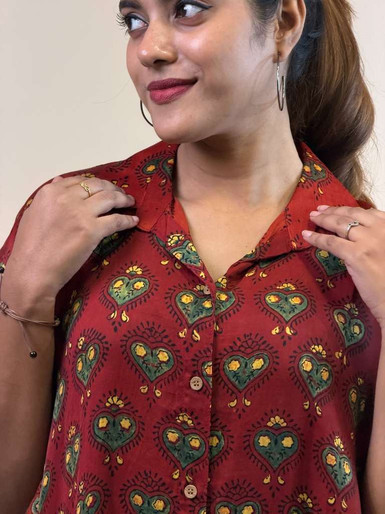 Ajrakh Shirt Kaftans 5015