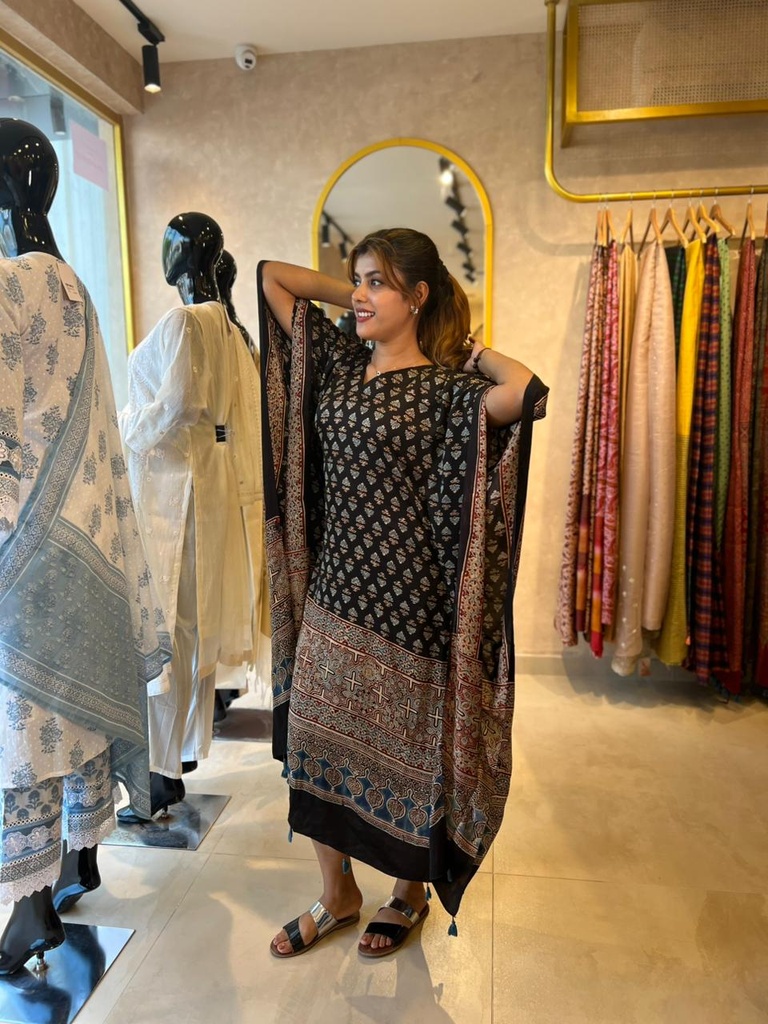 Ajrakh Silk Kaftans 4801