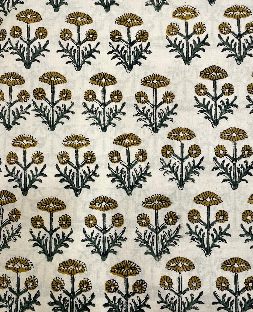 Bagru HandBlock Printed Cotton fabric 5023 