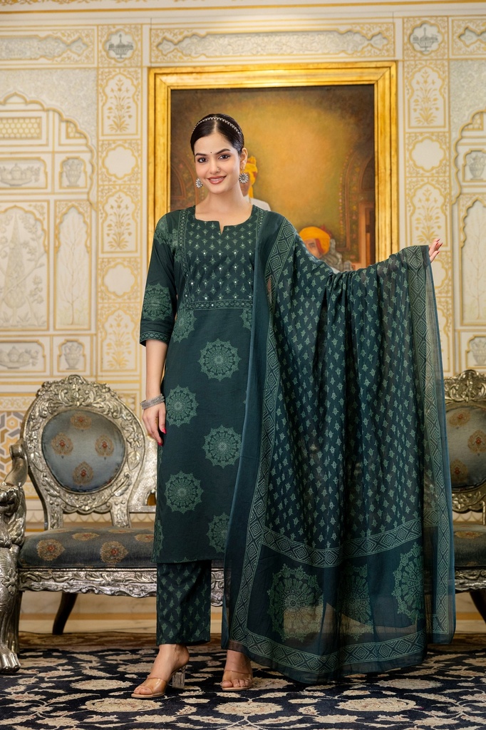 Cotton Kurti Sets 5043