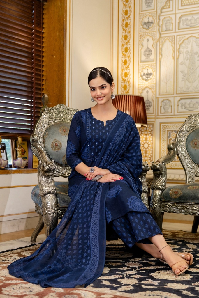 Cotton Kurti Sets 5043