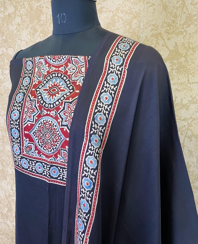 Ajrakh Modal Silk Suit 5012