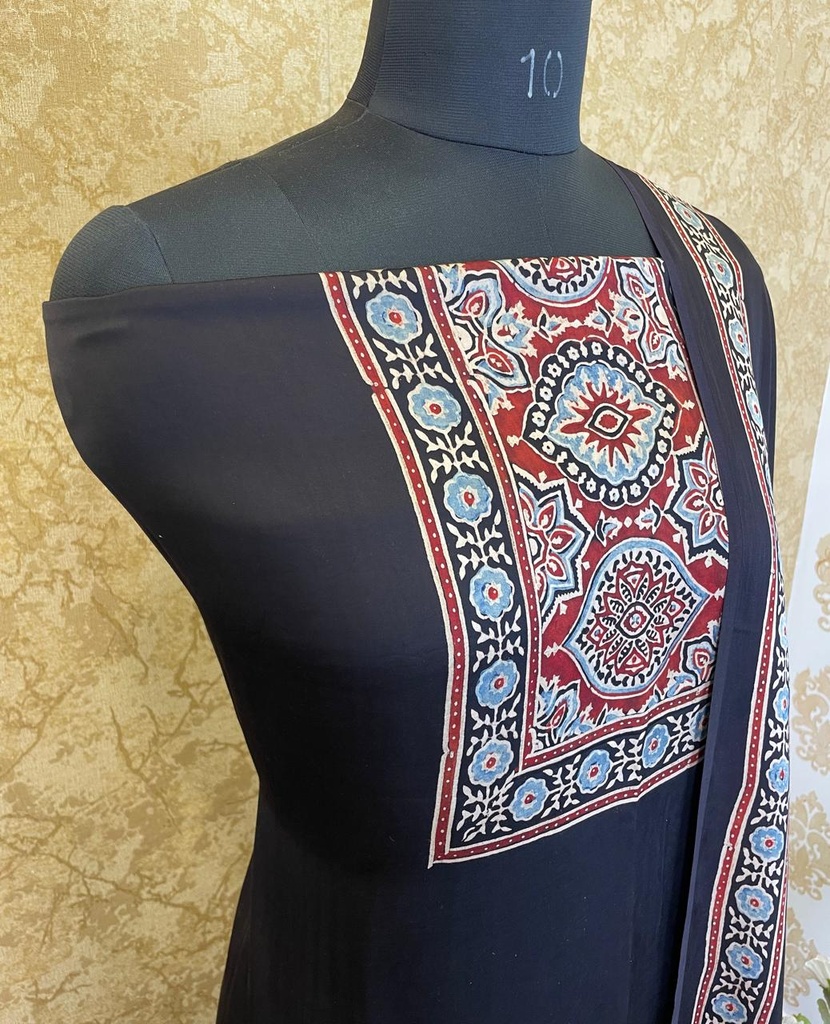 Ajrakh Modal Silk Suit 5012