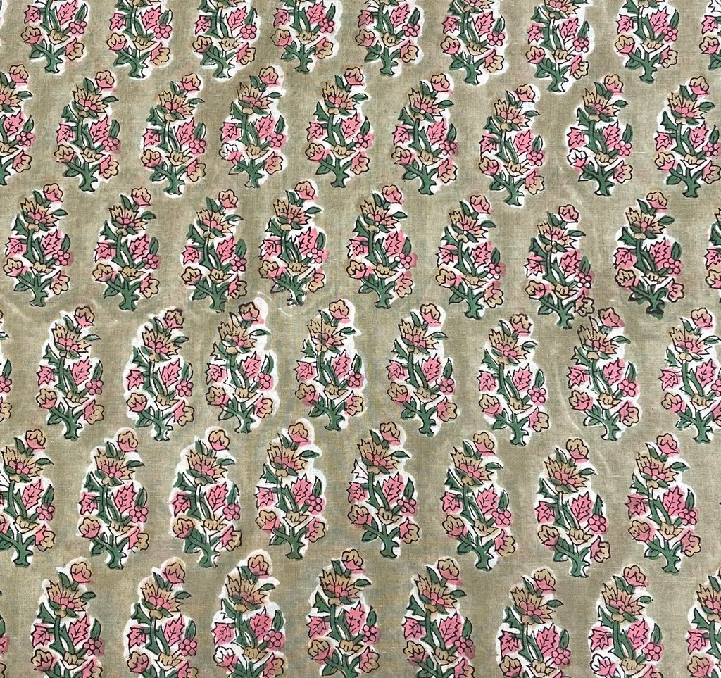 Bagru HandBlock Printed Cotton fabric 5023