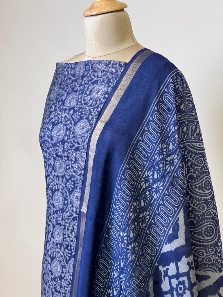 Maheshwari Silk Suits 5025 Blue