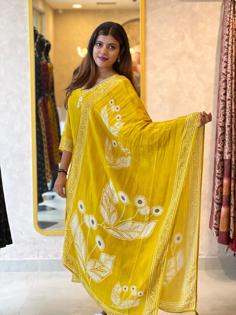 Crepe Silk Kurti Sets 5056