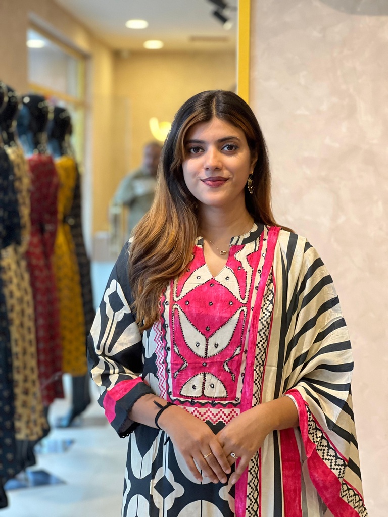 Premium Crepe Silk Kurti Set 5048