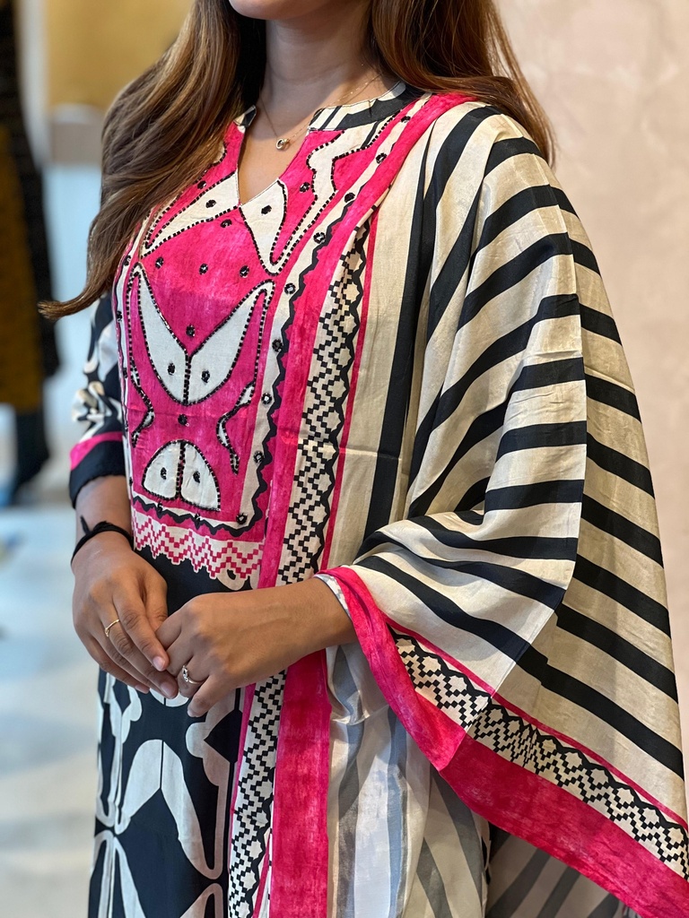 Premium Crepe Silk Kurti Set 5048