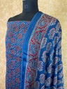 Ajrakh Modal Silk Top And Dupatta Set 5041