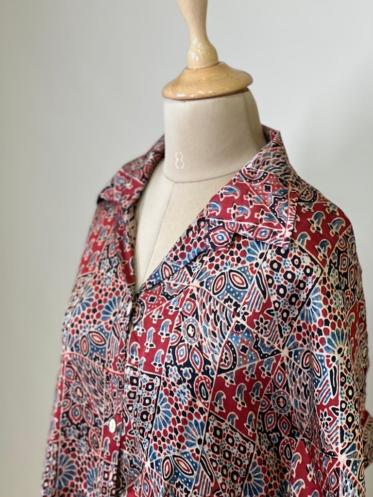 Ajrakh Modal Shirt Kaftans 5015